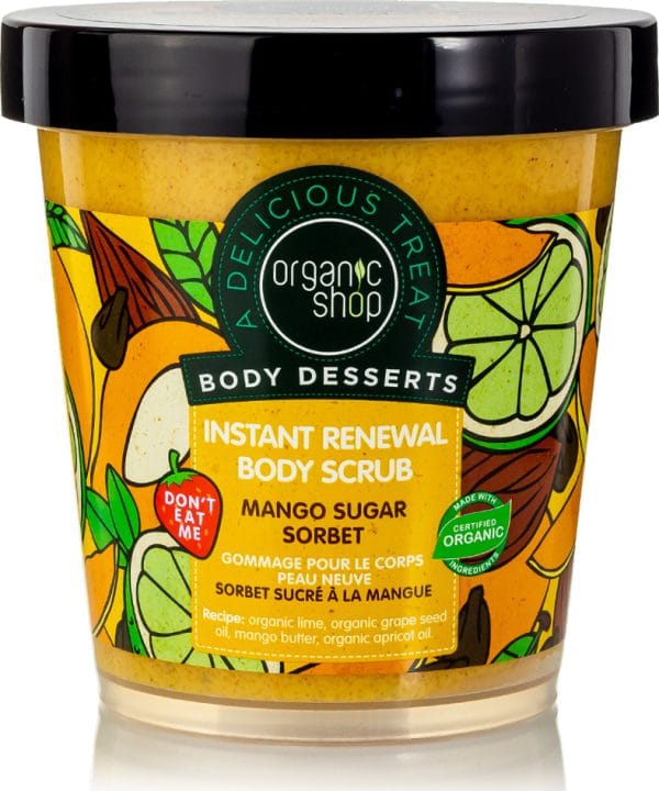 20200224113905 organic shop organic shop body desserts mango sugar sorbet instant renewal body scrub 450ml