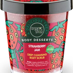 20200224113905 organic shop organic shop body desserts strawberry jam deep cleansing body scrub 450ml