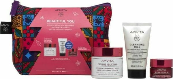 APIVITA* WINE ELIXIR PROMO Beautiful You Wine Light 50ml + Cleansing Milk 3in1 50ml + Night 15ml
