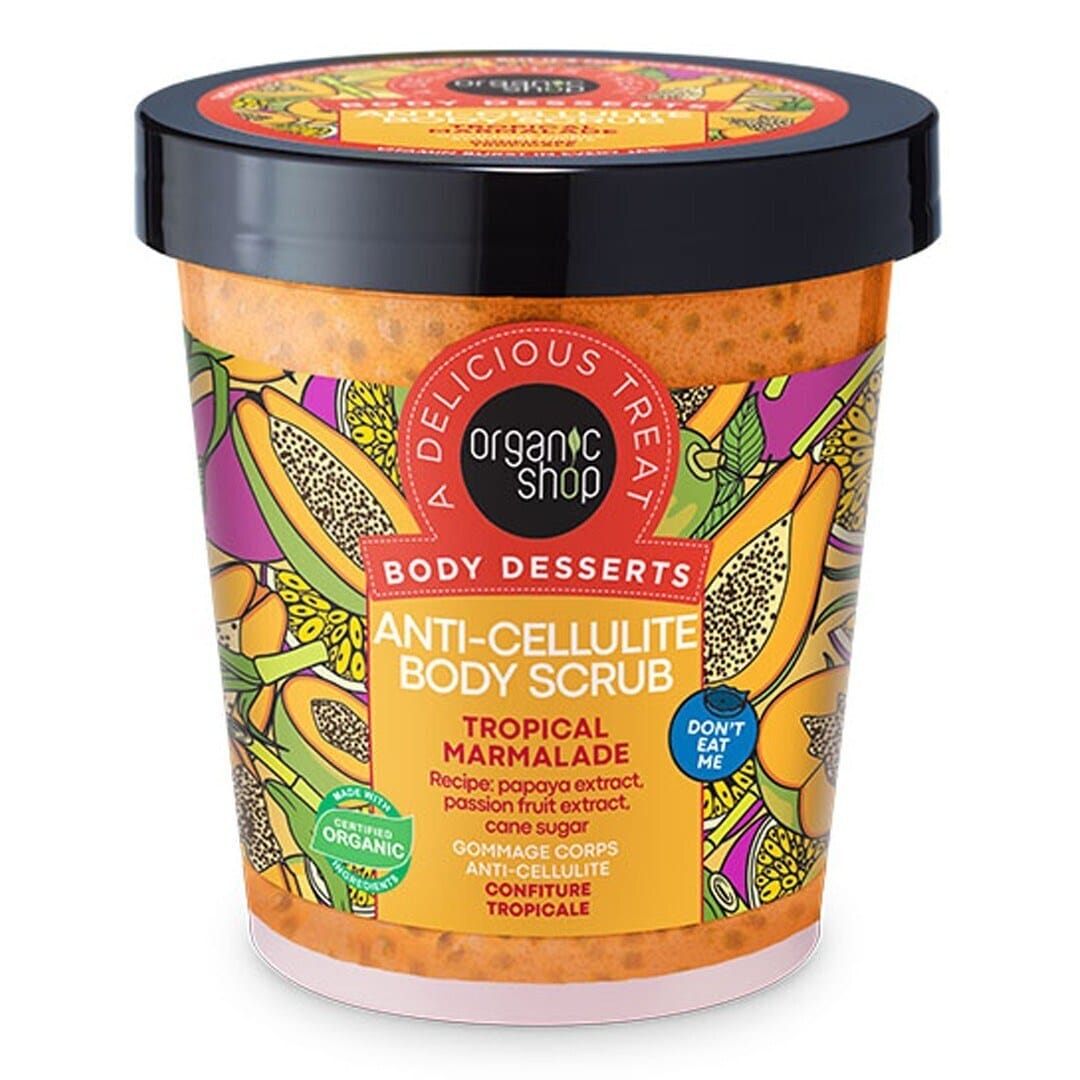 20230825115110 organic shop body desserts scrub gia adynatisma kai tin kyttaritida somatos tropical marmalade 450ml