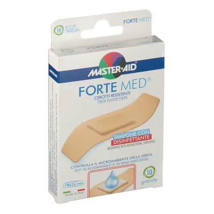 8032956140266 1 1 0 MASTER AID FORTE MED AFTOKOLLITA STRIPS MPEZ LARGE 78X26 MM 10 TEM