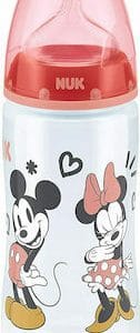 xlarge 20220408103706 nuk plastiko mpimpero first choice plus mickey minnie kata ton kolikon me thili silikonis 300ml gia 6 18 minon kokkino 4008600387503