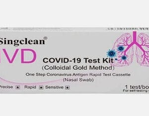 singclean ivd covid 19 test (colloidal gold method) 1τμχ Αυτοδιαγνωστικό Τεστ Ταχείας Ανίχνευσης Αντιγόνων με Ρινικό Δείγμα