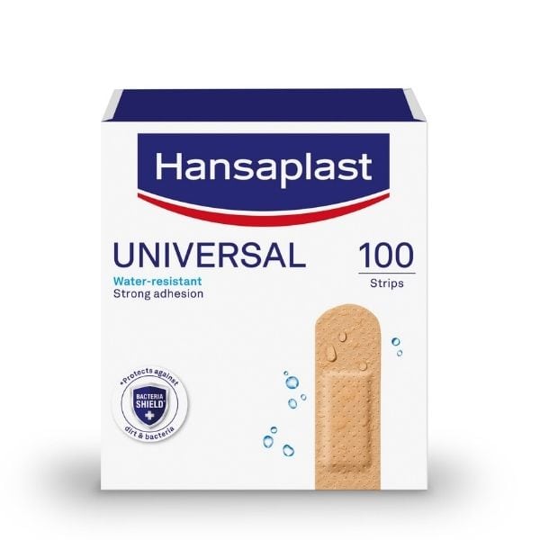 hansaplast family pack universal water resistant 100 strips (1,9 cm x 7,2 cm)