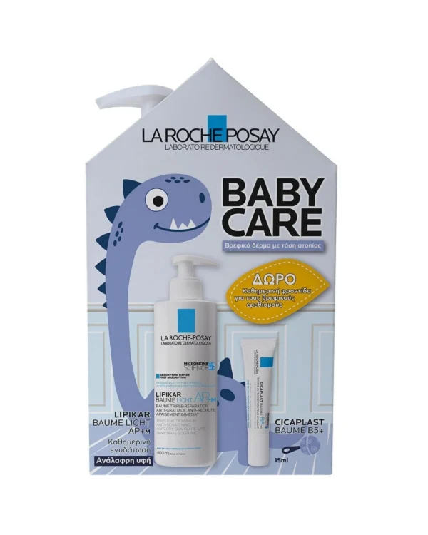 la roche posay baby care promo lipikar baume light ap+m Ενυδατικό Βάλσαμο για το Βρεφικό Δέρμα με Τάση Ατοπίας, 400ml & Δώρο cicaplast baume b5+ για την Καταπράυνση του Δέρματος, 15ml, 1σετ