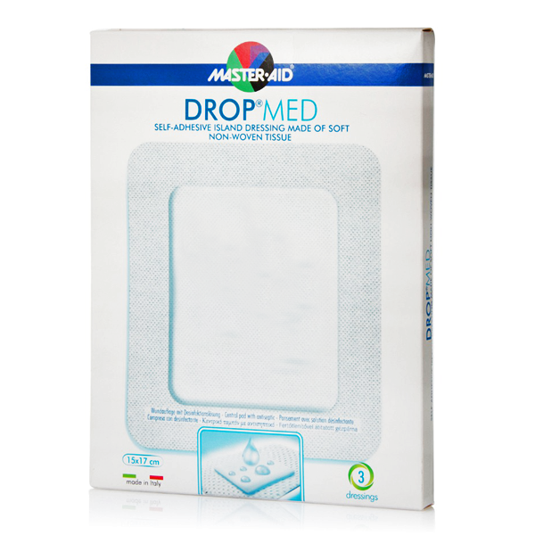 master aid drop med (ΓΑΖΕΣ ΑΥΤΟΚΟΛΛΗΤΕΣ ΑΝΤΙΚΟΛΛΗΤΙΚΕΣ) 15x17cm (10x12) 3ΤΕΜ.