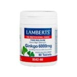 lamberts ginkgo biloba extract 6000mg 60tabs