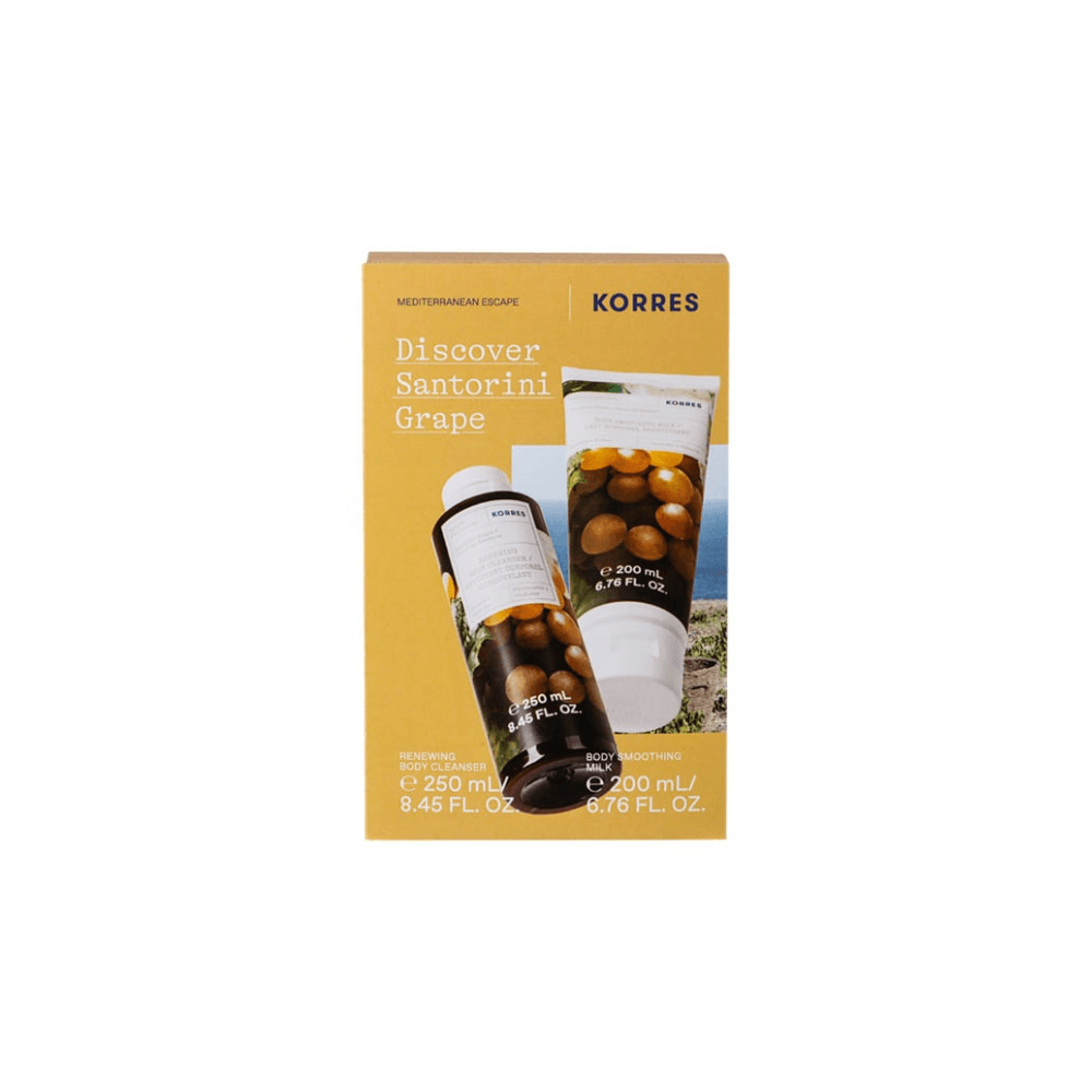 korres set santo. grape.shg 250ml & bmilk 200ml