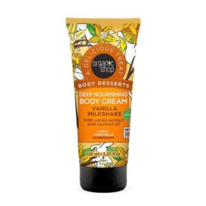 organic shop body dessert daily hydration body cream vanilla milkshake 150 ml