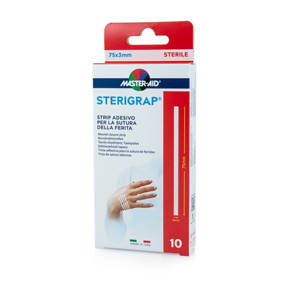 master aid sterigrap 3x75 mm 10ΤΕΜ.