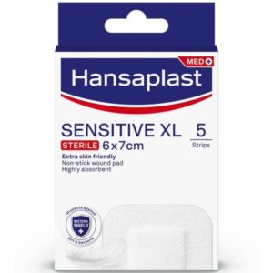 hansaplast sensitive xl 6x7cm 5 strips