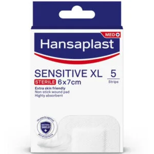 hansaplast sensitive xl 6x7cm 5 strips