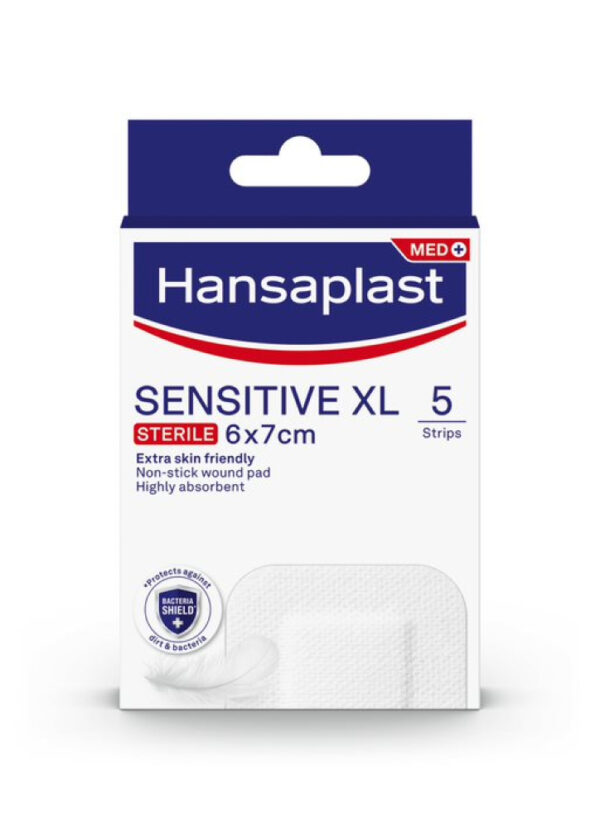 hansaplast sensitive xl 6x7cm 5 strips