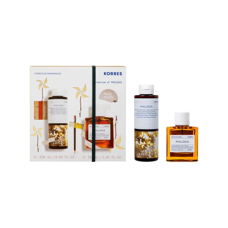 korres set philosia edt 50ml & sgel 250ml