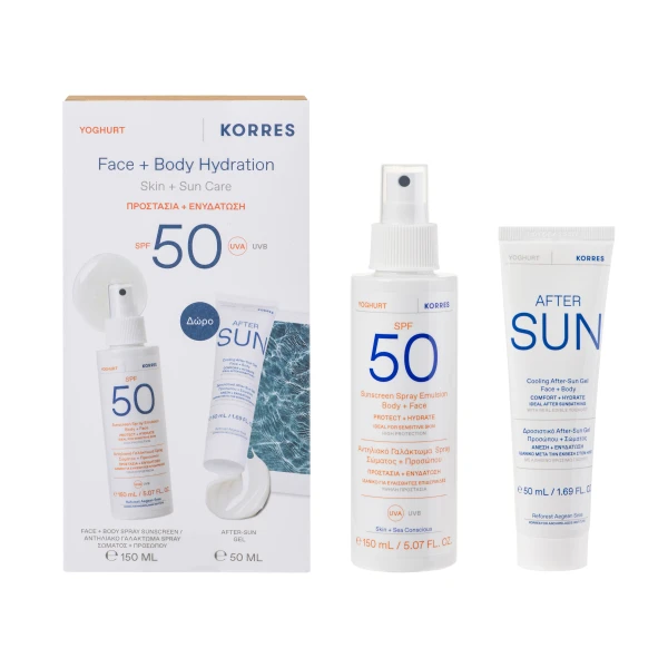 korres y body spr spf50 & y aft sun 50ml ltl