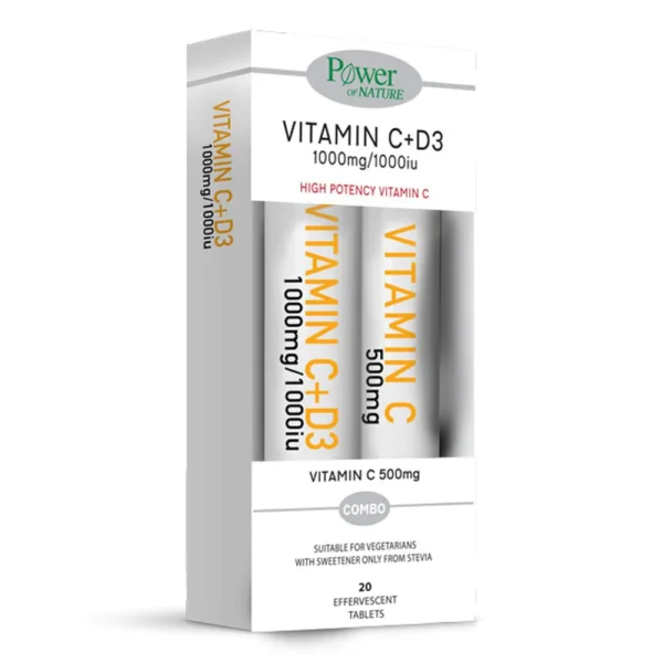 power health vit c 1000mg&d3 1000iu ste 20s+vit c 500mg 20s