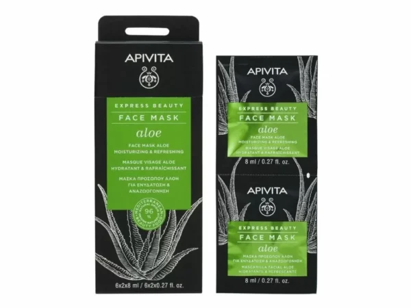 apivita express face mask aloe 2x8ml