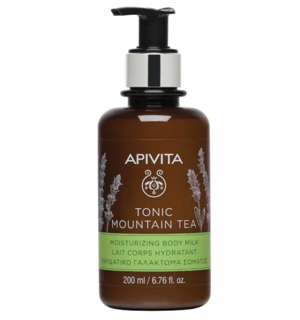 apivita tonic mountain tea body milk 200ml