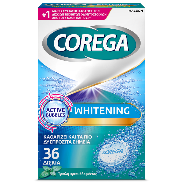 corega tabs whitening 36τμχ.