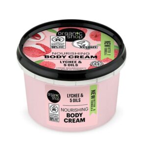 natura siberica organic shop body cream pink lychee, 250ml
