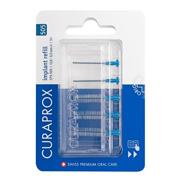 curaprox cps 505 implant (ΜΠΛΕ 5 ΤΕΜΑΧΙΑ) ΜΕΣΟΔΟΝΤΙΑ ΒΟΥΡΤΣΑΚΙΑ