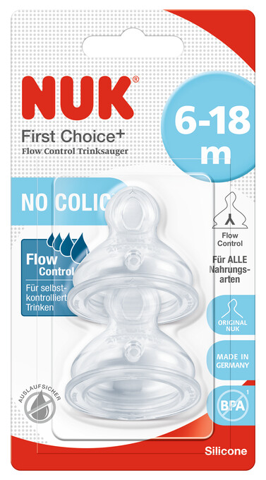 nuk f.c no colic ΘΗΛΗ ΣΙΛΙΚΟΝΗΣ flow control 6 18m 2tmx