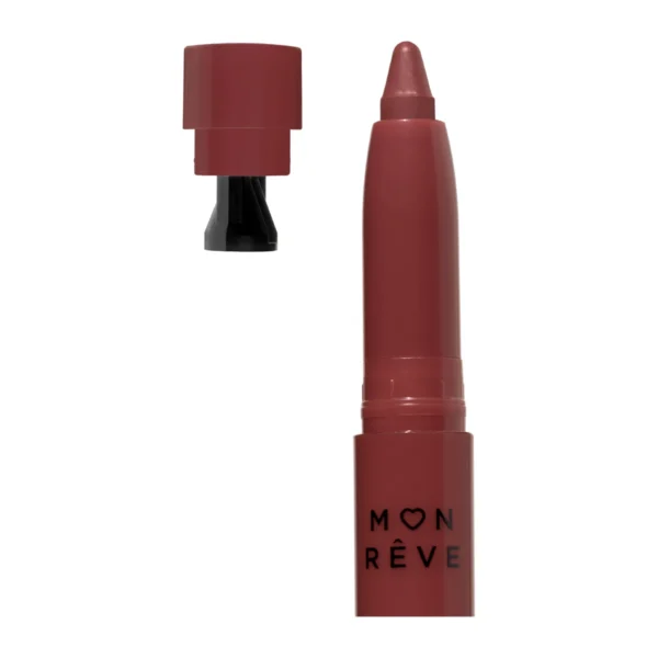 mon reve lip crayon, lasting matte lipstick 08 terra