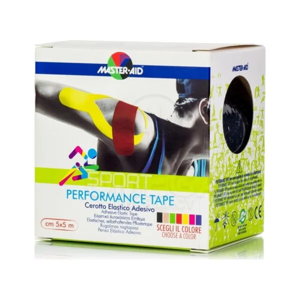 master aid kinesio tape ΜΑΥΡΟ 5m x 5cm.