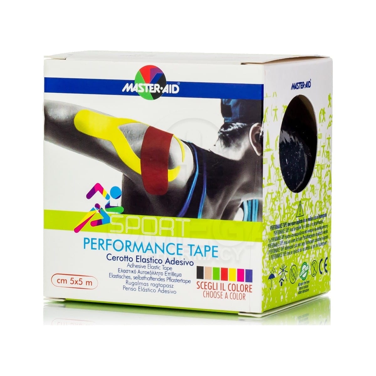 master aid kinesio tape ΜΑΥΡΟ 5m x 5cm.