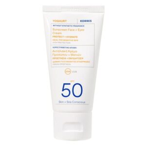 korres yoghurt sunscreen face & eyes spf50