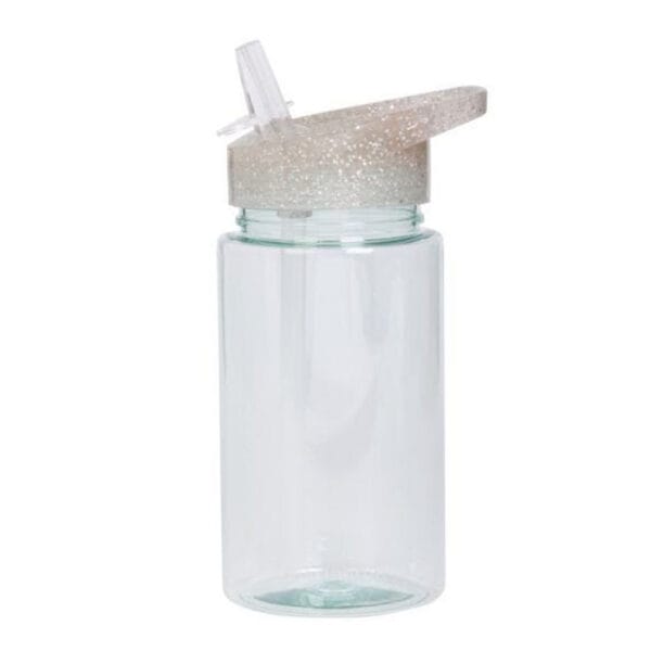 a play drink bottle glitter silver