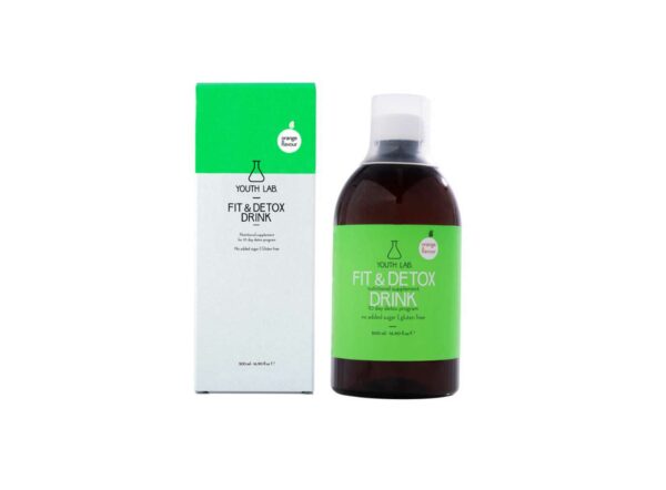 youth lab. fit & detox drink Πόσιμο Συμπλήρωμα Διατροφής για Αποτοξίνωση, 500ml