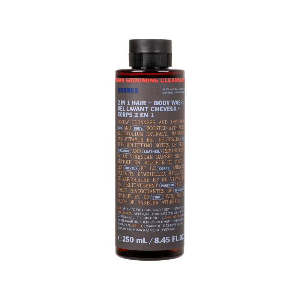 korres athenian grooming 2in1 Σαμπουάν & Αφρόλουτρο για Άνδρες, 250ml