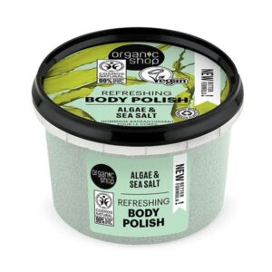 natura siberica organic shop refreshing body polish algae, 250 ml