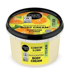 natura siberica organic shop invigorating body cream clementine and lemon, 250 ml