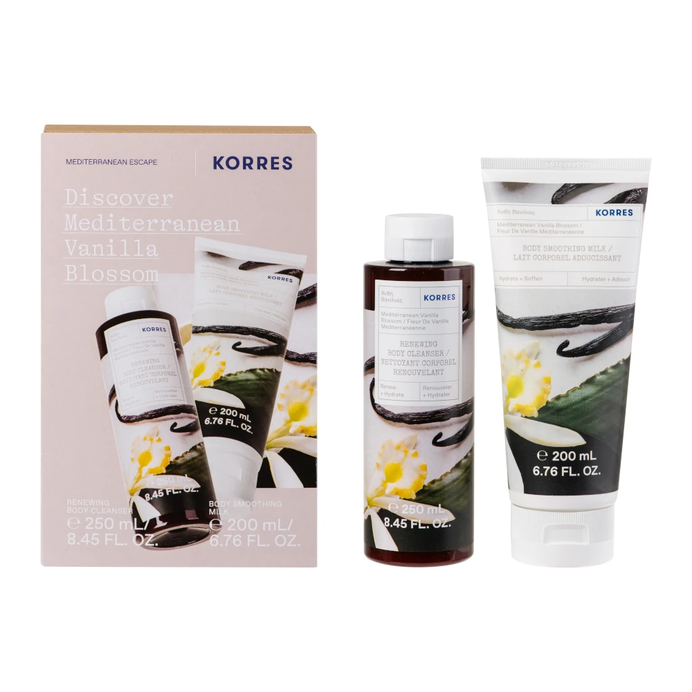 korres set med.vanil.bl. sgel 250ml&bmilk 200ml