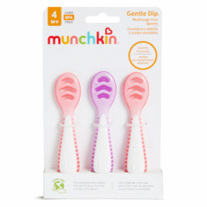 munchkin 3pk gentle dip self feeding spoon (pnk prp)