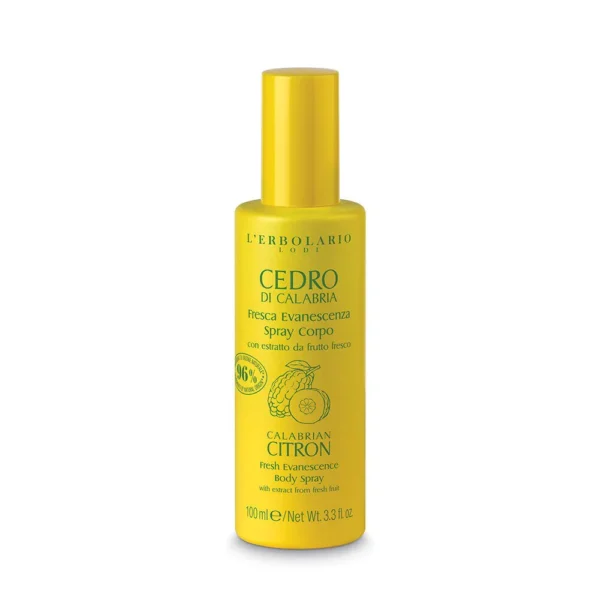 l erbolario cedro di calabria fresca evanescenza spray corpo 100ml