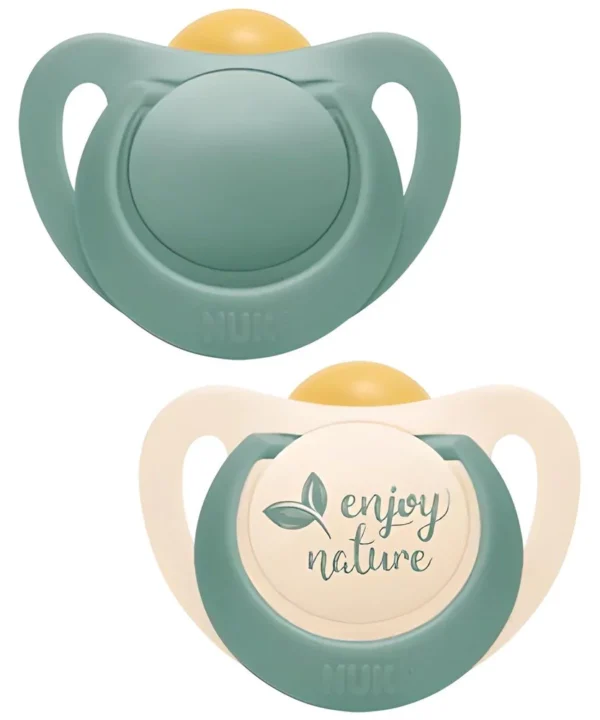 nuk for nature 18 36m green pacifier (2ΤΜΧ) ΦΥΣΙΚΗΣ ΠΡΟΕΛΕΥΣΗΣ ΠΙΠΙΛΕΣ ΚΑΟΥΤΣΟΥΚ, ΠΡΑΣΙΝΟ ΧΡΩΜΑ (10528076)