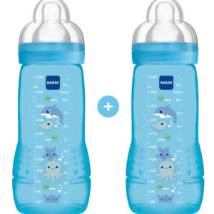mam easy active baby bottle boy 2 x 330ml 4+ ΜΗΝΩΝ