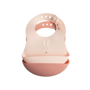 trixie silicone bib 2 pack mrs.rabbit