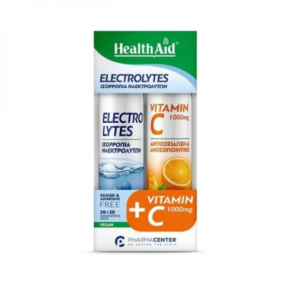h/aid eff. electrolytes 20tabs combo pack vit.c 1000mg orange 20tabs
