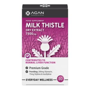 agan milk thistle (silymarin) 7500mg 30 vegicaps