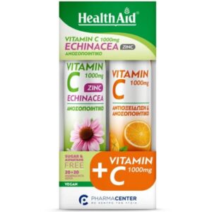 h/aid eff. vit. c 1000mg&echinacea&zinc 20tabs combo pack vit.c 1000mg orange 20tabs
