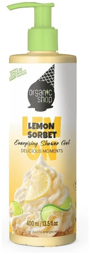 organic shop energising shower gel cream lemon sorbet 400ml