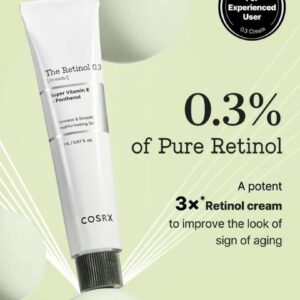cosrx the retinol 0.3 cream Ενυδατική κρέμα με 0.3% καθαρή ρετινόλη