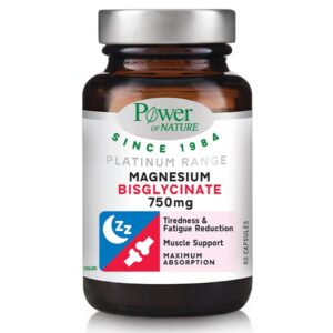 power of nature plat rng magnesium bisglycinate 750mg 60 cps